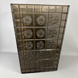 Vtg MCM Starburst Smoked Brown Geo Plastic Wastebasket – Reflections by Festival